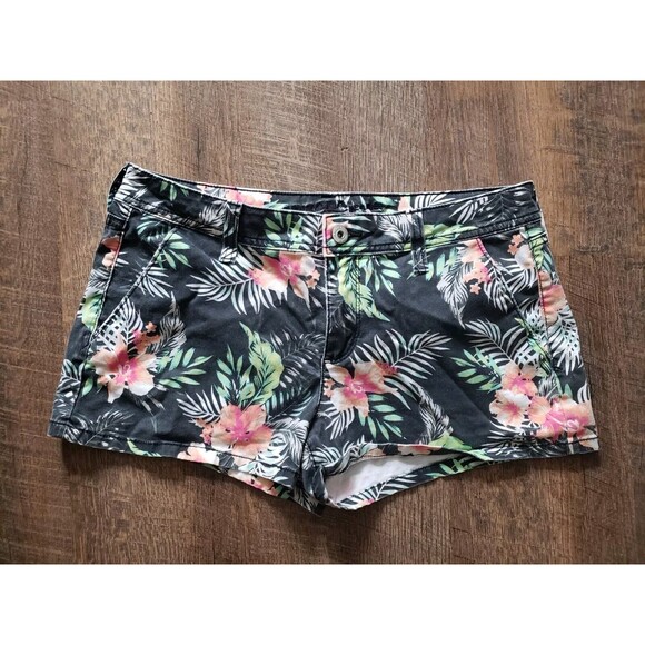 Juniors 11 Arizona Jeans Tropical Shorts - Picture 1 of 3